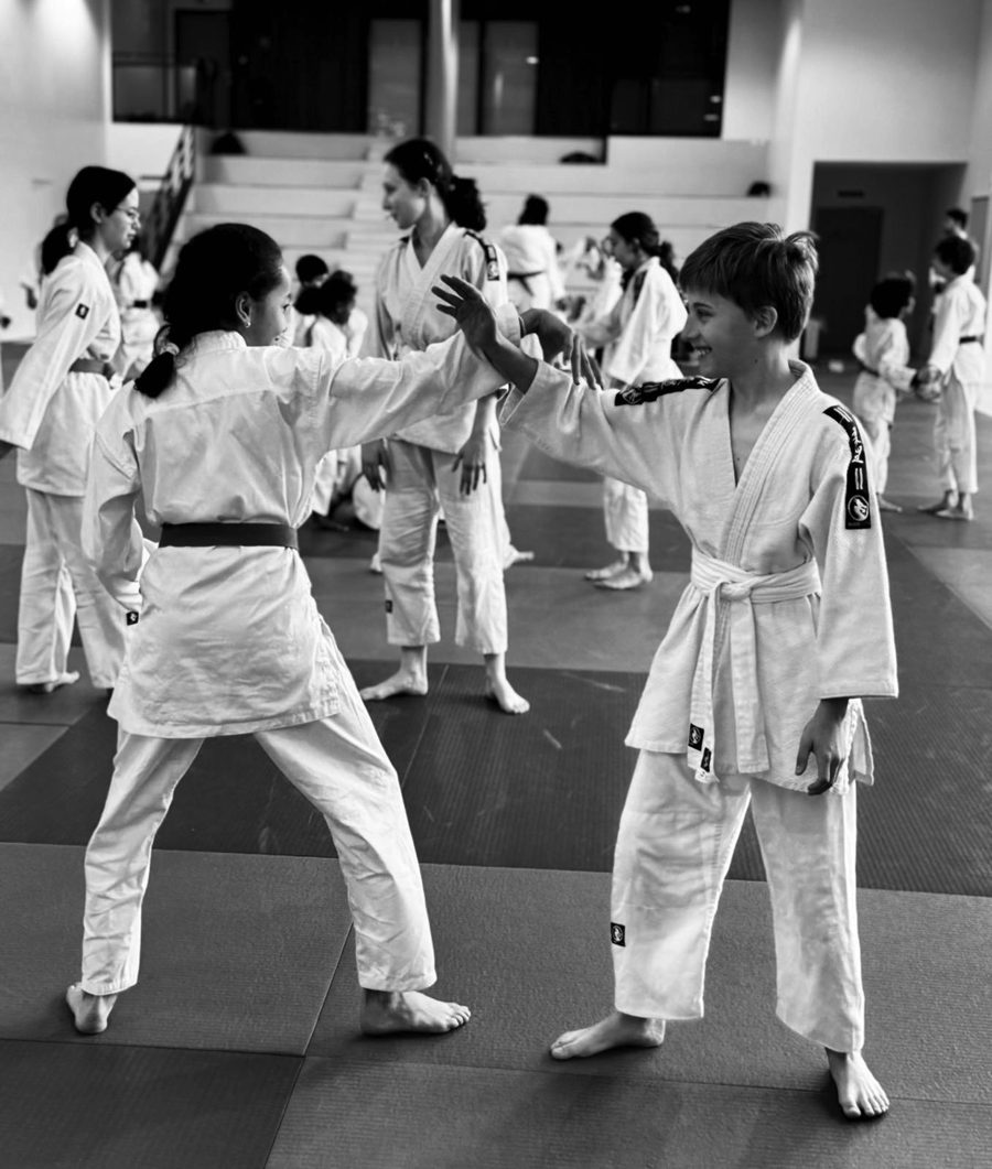 Le groupe des adolescents pendant la pratique