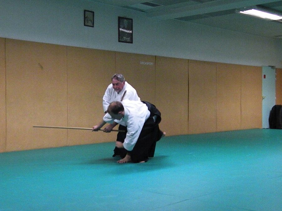 Projection au centre du tatami