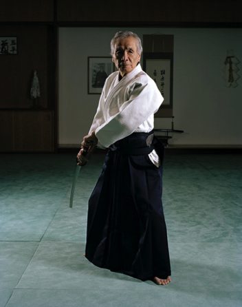 Nobuyoshi Tamura en démonstration d'aïkido
