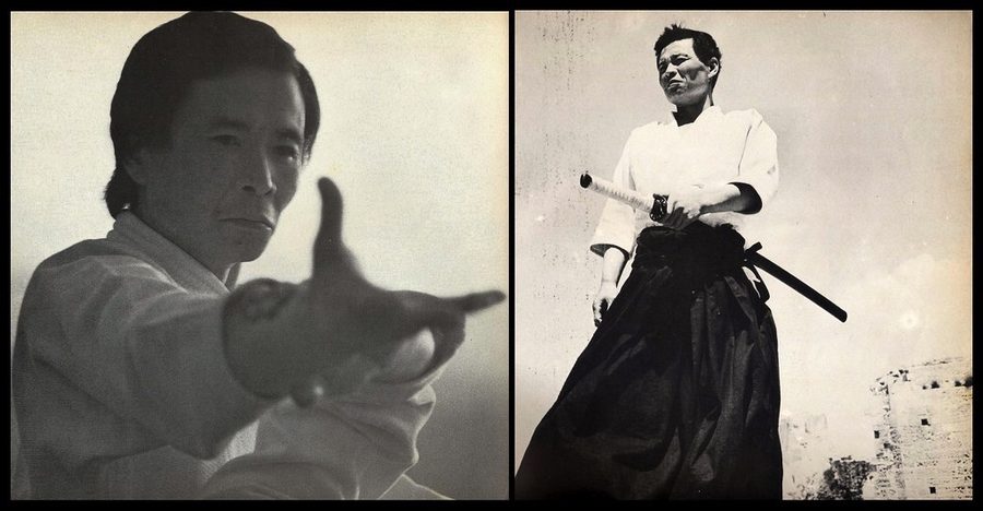Double portrait de Nobuyoshi Tamura, photo noir et blanc